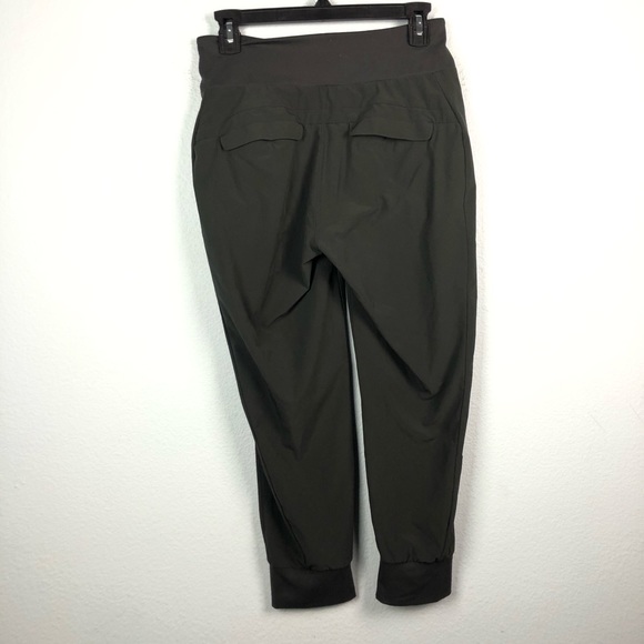 Athleta Soho Jogger Track Pants Dark Olive Grey 2 - Picture 6 of 8